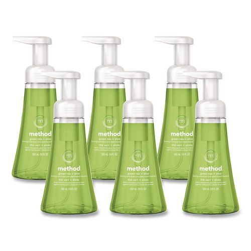 Foaming Hand Wash, Green Tea and Aloe Scent, 10 oz, 6/Carton