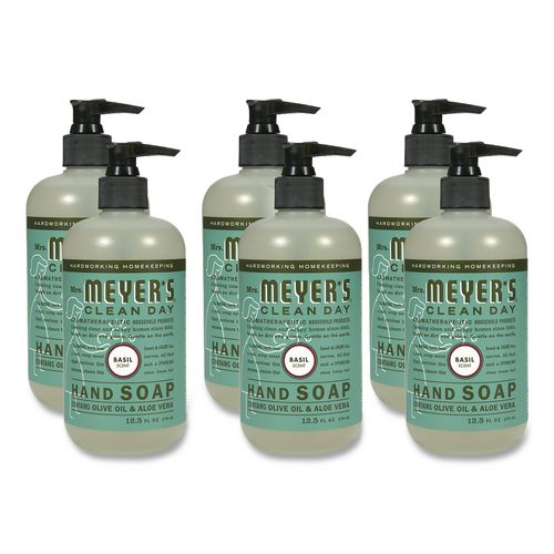 Clean Day Liquid Hand Soap, Basil Scent, 12.5 oz, 6/Carton