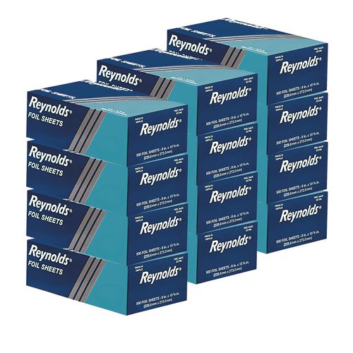 Pop-Up Interfolded Aluminum Foil Sheets, 10.75 x 12, 200/Box, 12 Boxes/Carton