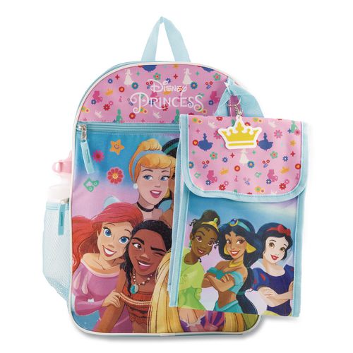 Kids Five-Piece Princess Backpack Set, 11.5 x 4.5 x 16, Pink