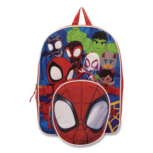 Marvel Kids Two-Piece Spidey Backpack Set, 11.5 x 4.5 x 15, Red