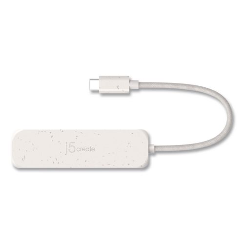 4-Port USB-A/USB-C Hub, Pure White