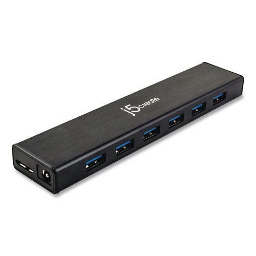 7-Port USB 3.0 Hub, Black