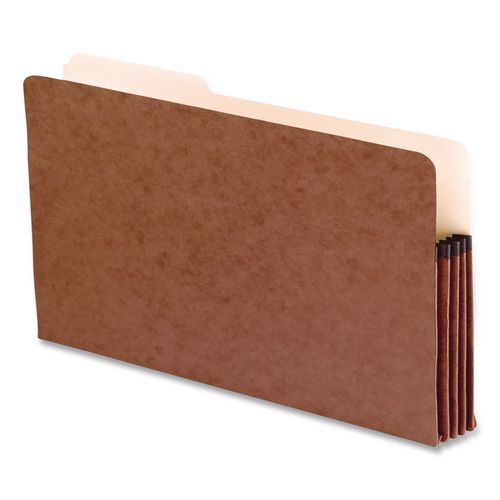 Reinforced File Pocket with Tab, 3.5" Expansion, Lega Size, 25/Box