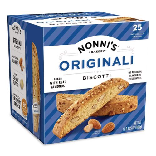Biscotti, Classic Almond, 0.69 oz Individually Wrapped, 25/Pack