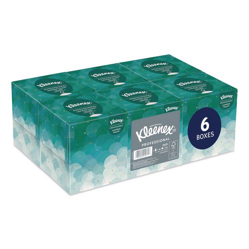 KleenexÂ® Boutique White Facial Tissue for Business, Pop-Up Box, 2-Ply, 95 Sheets/Box, 6 Boxes/Pack