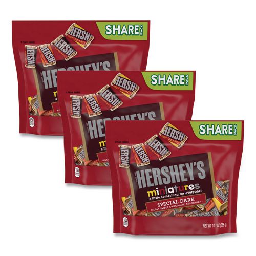 Miniatures Variety Share Pack, Dark Assortment, 10.1 oz Bag, 3/Pack
