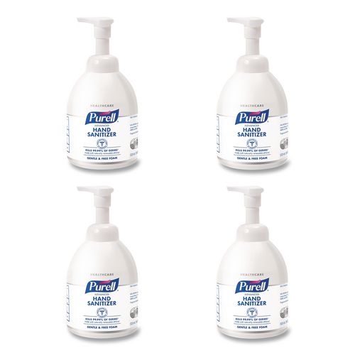 Advanced Green Certified Instant Hand Sanitizer Foam, 535 mL Bottle, Unscented, 4/Carton