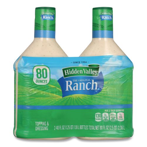 Original Ranch Dressing, 40 oz Bottle, 2 Bottles/Carton