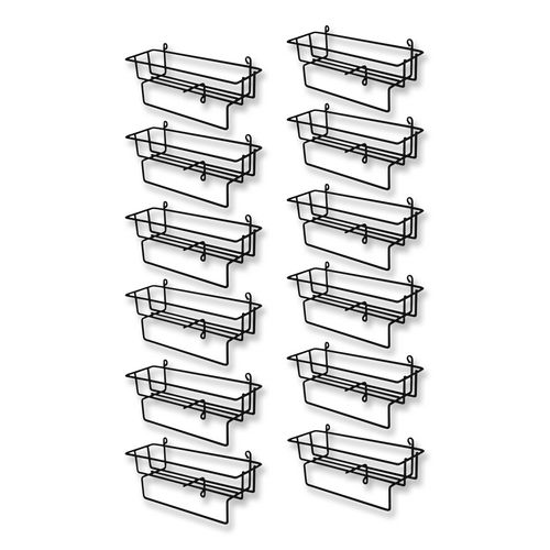 Wall-Mount Wire Basket for 5 L RTD Cleaning Solution Bottles, 20" x 26" x 13.3" to 14", Black, 12/Carton