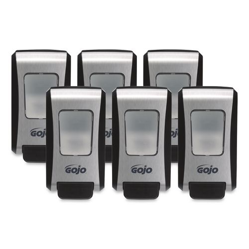 FMX-20 Soap Dispenser, 2 L, 6.5 x 4.7 x 11.7, Black/Chrome, 6/Carton