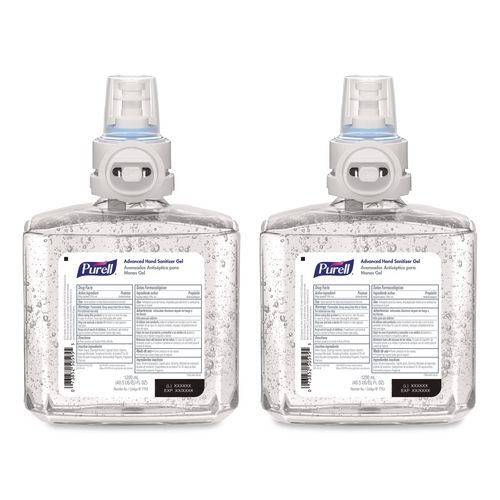Advanced Hand Sanitizer Gel Refill, 1,200 mL, Clean Scent, For ES8 Dispensers, 2/Carton