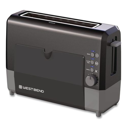West Bend QuikServe Two-Slice Toaster, 15.19 x 5.55 x 10.63, Black