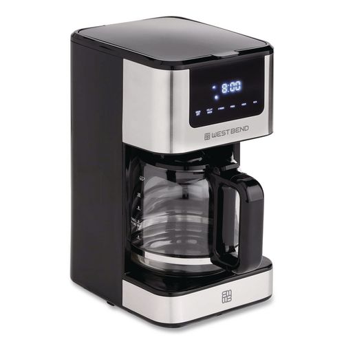 West Bend 12 Cup Hot and Iced Coffee Maker, Stainless Steel