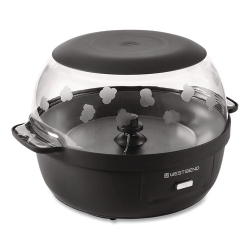 West Bend Stir Crazy 6 Qt. Popcorn Machine, Black