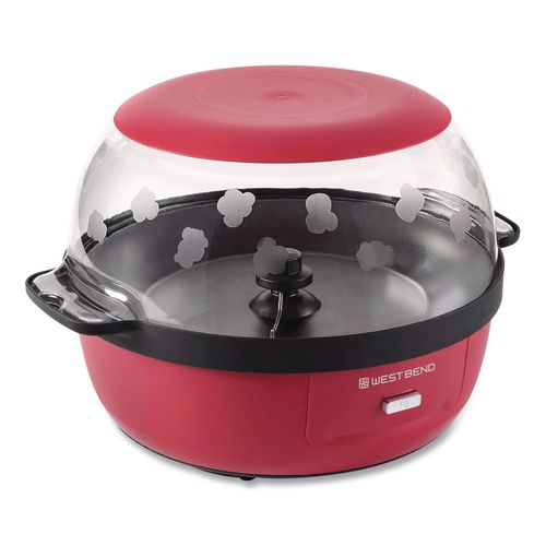 West Bend Stir Crazy 6 Qt. Popcorn Machine, Red