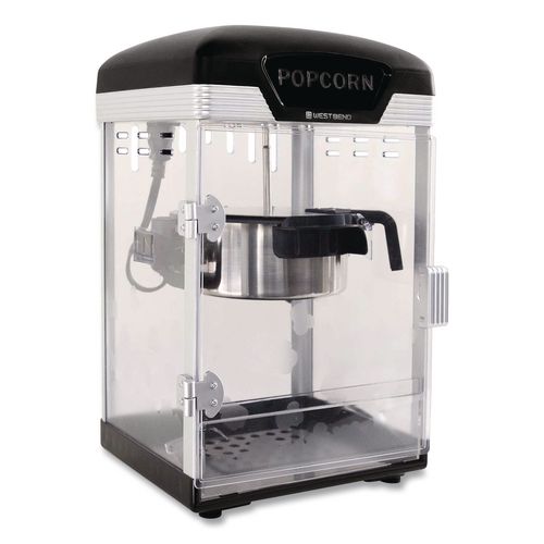 West Bend Theater Crazy 4 Qt. Popcorn Machine with Bags, Black