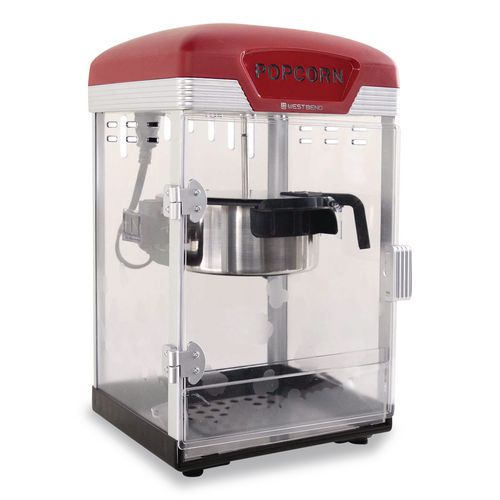 West Bend Theater Crazy 4 Qt. Popcorn Machine with Bags, Red