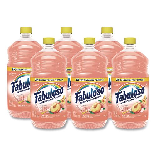 Multi-Use Cleaner, Peach Scent, 56 oz Bottle, 6/Carton