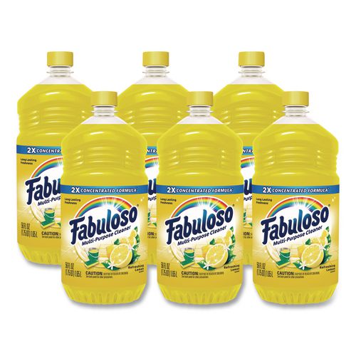 Multi-Use Cleaner, Refreshing Lemon Scent, 56 oz Bottle, 6/Carton