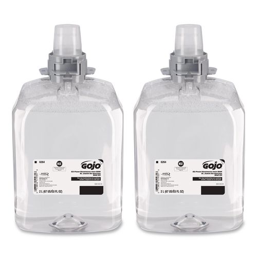 E2 Foam Handwash with BAK, Fragrance Free, 2,000 mL Refill Bottle, 2/Carton