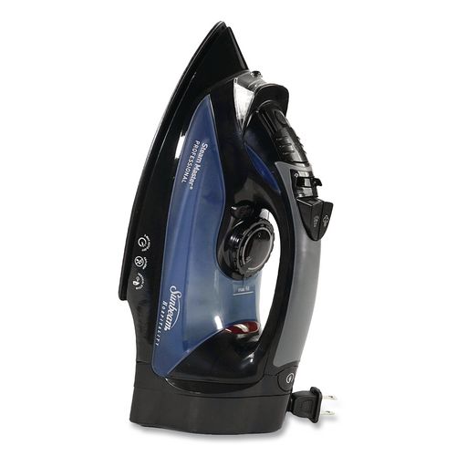 Hospitality GreenSense Full-Sized Auto Shut-Off Retractable Cord Iron, 1,200 W, Black, 4/Carton
