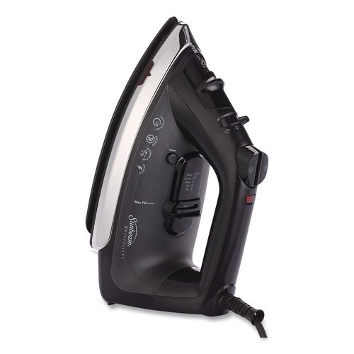 Hospitality GreenSense Mid-Sized Auto Shut-Off Iron, 1,200 W, Black/Chrome, 4/Carton