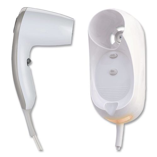 Hospitality GreenSense Hair Dryer, 1,200 W/1,500 W, White/Gray