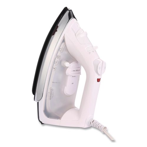 Hospitality GreenSense Mid-Sized Auto Shut-Off Iron,1,200 W, White/Chrome, 4/Carton