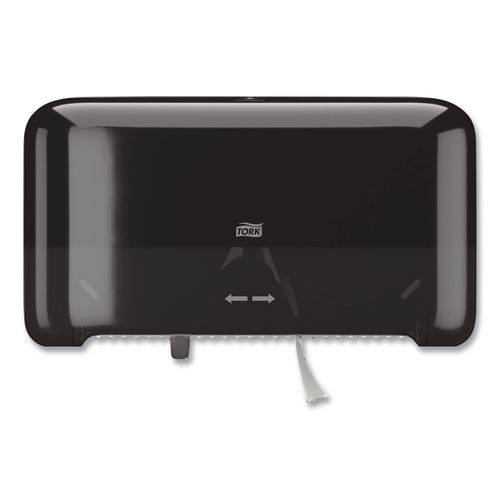 OptiServe Coreless Two-Roll Horizontal Bath Tissue Dispenser, 14.2 x 5.1 x 8.2, Black