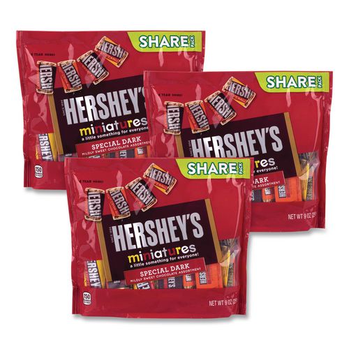 Miniatures Variety Share Pack, Dark Assortment, 9 oz Bag, 3/Pack