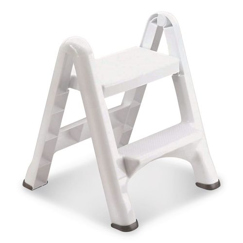 EZ Step 2-Step Folding Stool, 300 lb Capacity, 19.5 x 20.6 x 22.7, White, 3/Carton