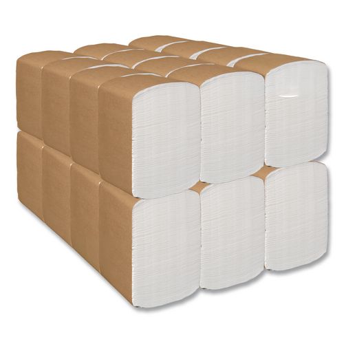 Full Fold Dispenser Napkins, 1-Ply, 13 x 12, White, 375/Pack, 16 Packs/Carton