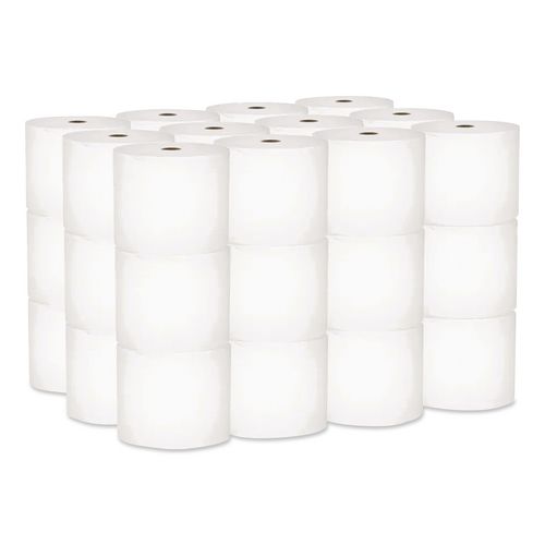 Essential Small Core High-Capacity Standard Roll Toilet Paper, 1-Ply, White, 2,200 Sheets/Roll, 36 Rolls/Carton