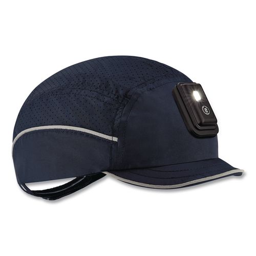 Skullerz 8965F(x) Bump Cap Hat - Rechargeable LED Light, Micro Hat, One Size Fits Most, (Up to 7.5), Navy
