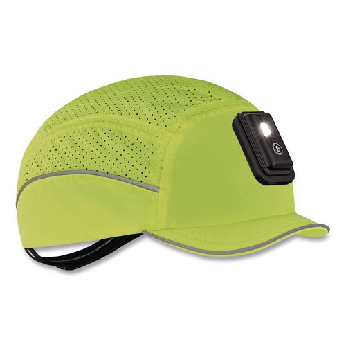 Skullerz 8965F(x) Bump Cap Hat - Rechargeable LED Light, Micro Hat, One Size Fits Most, (Up to 7.5), Lime