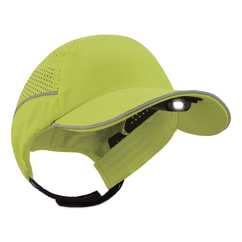 Skullerz 8965F(x) Bump Cap Hat - Rechargeable LED Light, Long Hat, One Size Fits Most (6.5 to 8), Lime
