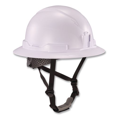 Skullerz 8963-MIPS Full Brim Safety Helmet with MIPS Protection Type 2, Class E, 6-Point Ratchet Suspension, (6.5 to 8),White