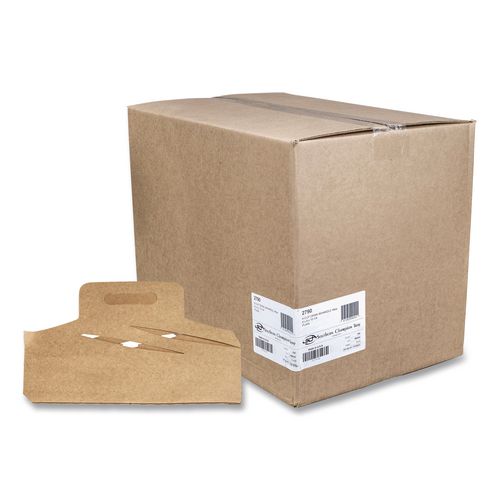 4-Corner Pop-Up Food and Drink Trays, 4 Compartments, 8 x 10.25 x 8, Brown, 250/Carton