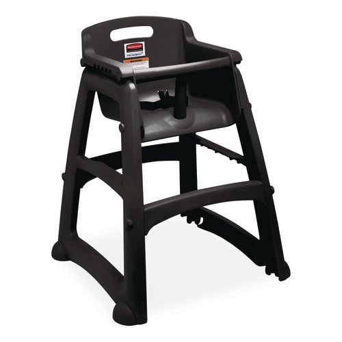 Sturdy Chair High Chair without Wheels, Supports Up to 33 lbs, 30.76 Seat Height, Black