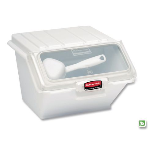 PROSAVE Shelf Ingredient Bin with Scoop, 40-Cup, 11.5 x 15.44 x 8.5, White with Clear Lid