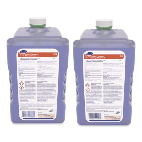 Clax System-1 Laundry Detergent, 3.1 L Bottle, 2/Carton