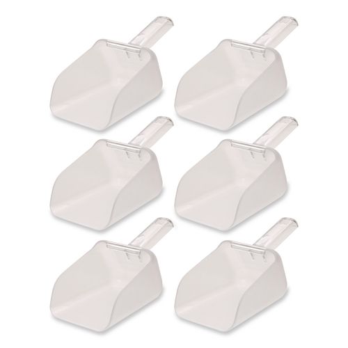 Bouncer Contour Scoop, Plastic, 10.77" Clear, 6/Carton
