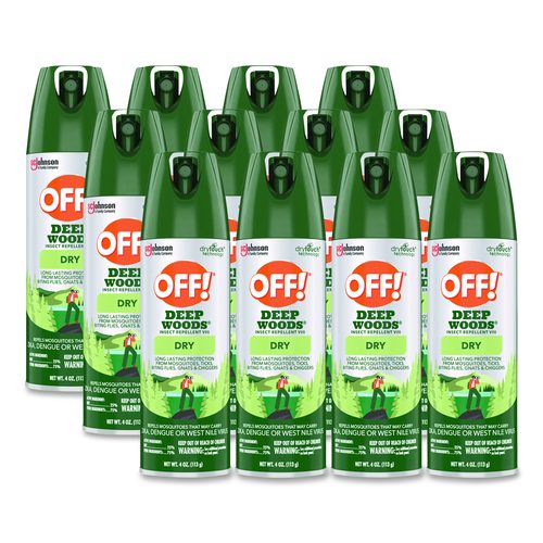 Deep Woods Dry Insect Repellent, 4 oz Aerosol Spray, 12/Carton