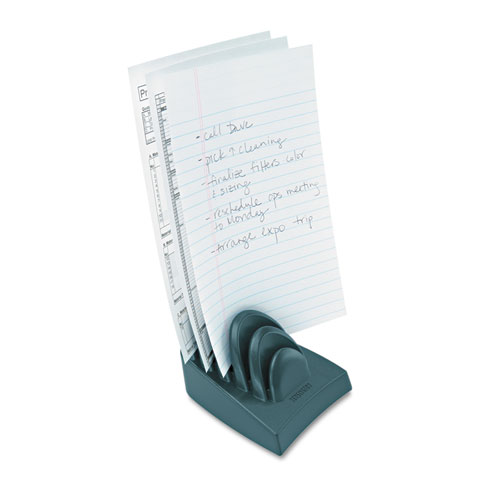 InSight Priority Puck Five-Slot Desktop Copyholder, Plastic, Blue