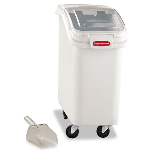 Image of Rubbermaid® Commercial Prosave Mobile Ingredient Bin, 20.57 Gal, 13.13 X 29.25 X 28, White, Plastic