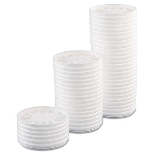 Image of Vented Foam Lids, Fits 6 oz to 32 oz Cups, White, 50 Pack, 10 Packs/Carton
