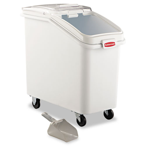 Image of Rubbermaid® Commercial Prosave Mobile Ingredient Bin, 26.18 Gal, 15.5 X 29.5 X 28, White, Plastic