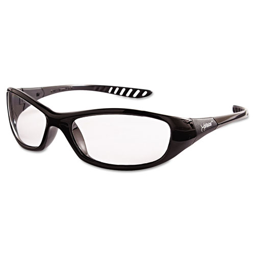 Jackson Safety* V40 HellRaiser Safety Glasses, Black Frame, Amber Lens