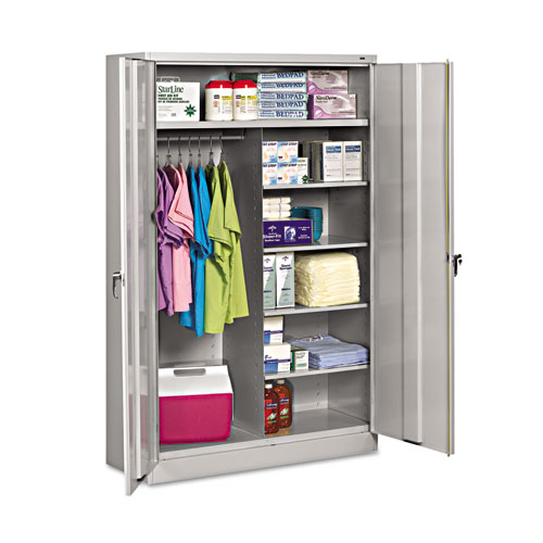Jumbo Combination Steel Storage Cabinet, 48w x 24d x 78h, Light Gray